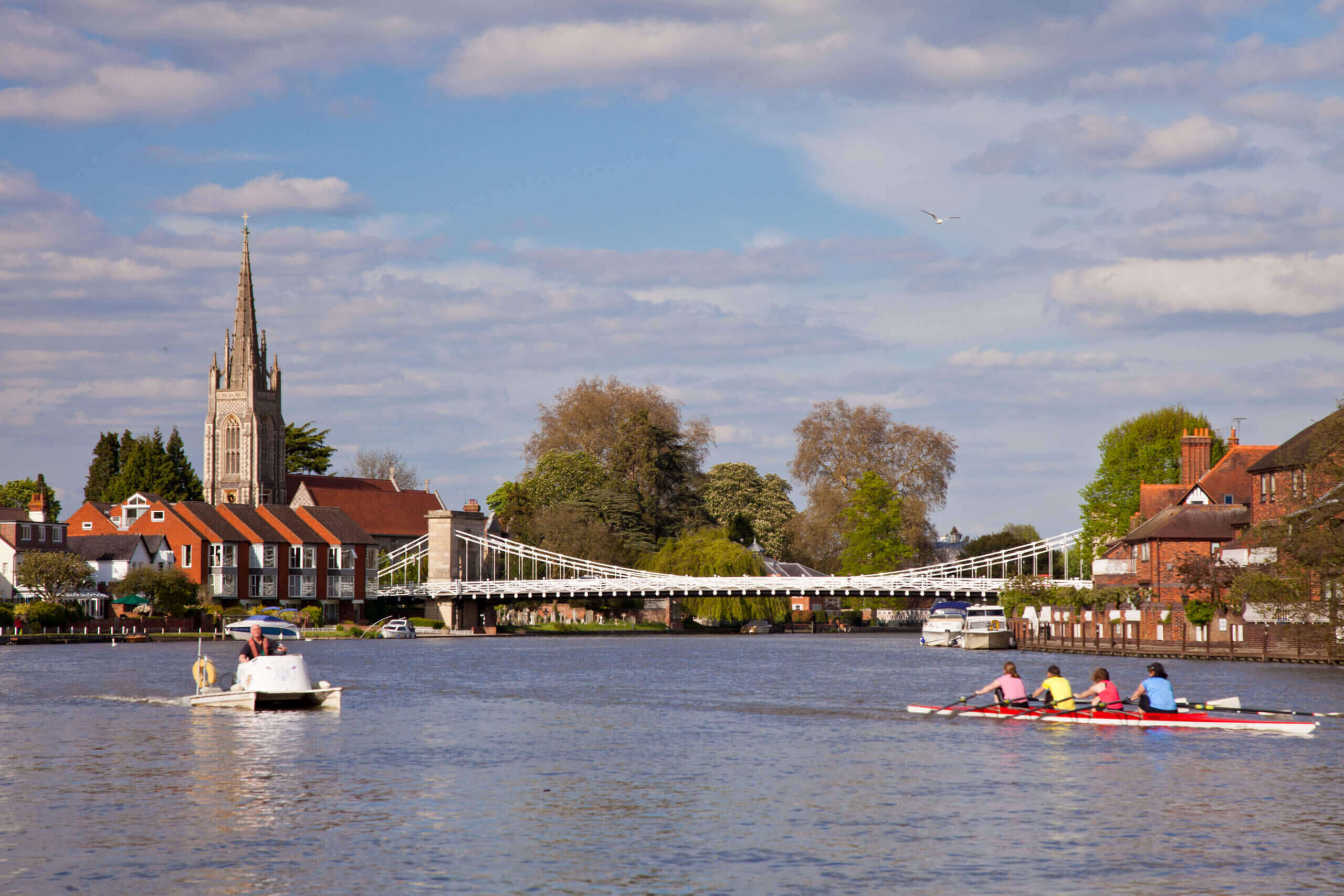 River Thames and Bridge in Marlow in the Chilterns AONB