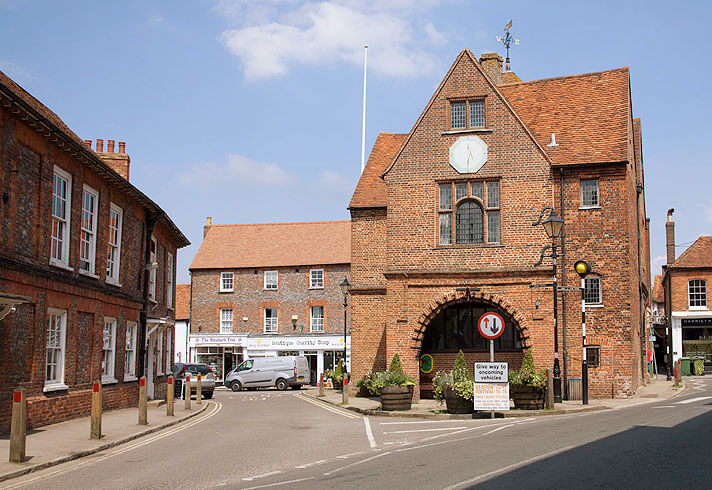 Watlington Town Hall and the village centre