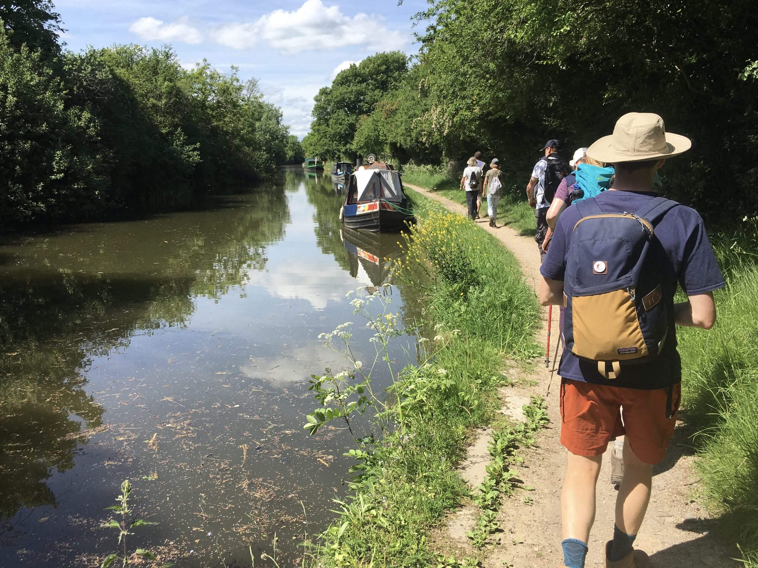 Walking along canal