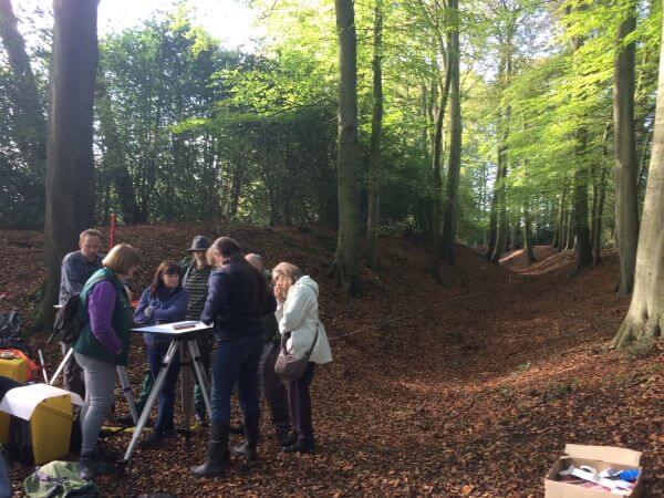Volunteers surveying Cholesbury Hill Fort