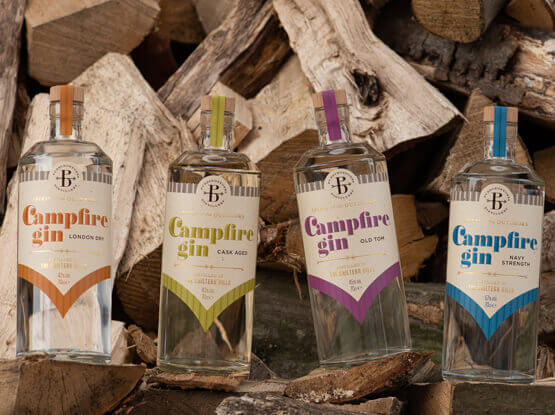 Puddingstone Campfire Gin for Tours and Tastings
