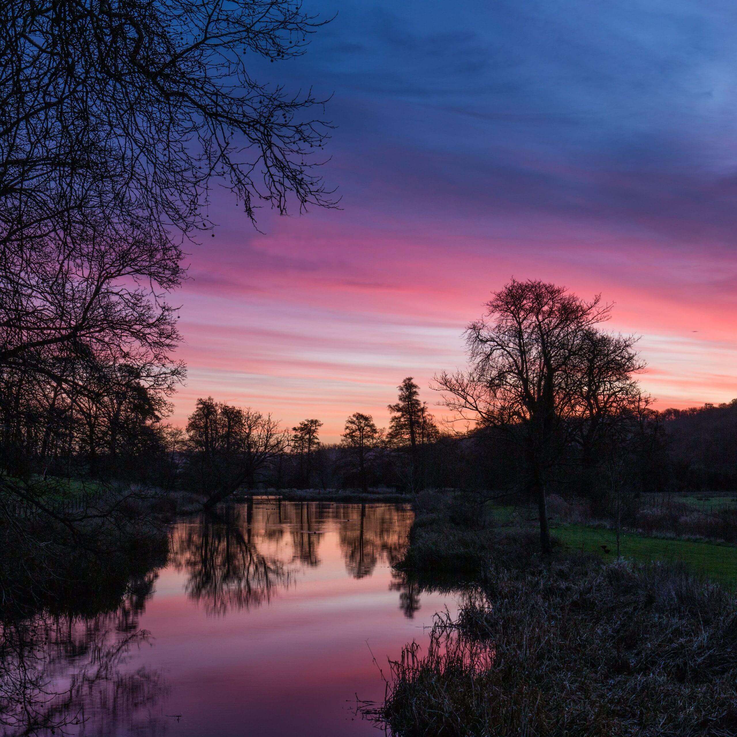 Winter sunrise Latimer Chess Valley reflection (colin Drake)